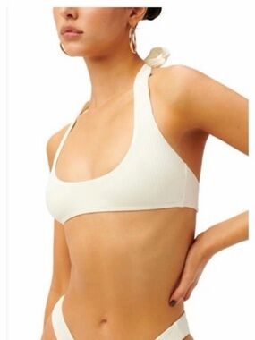 Good American Khloe Rib Ivory Bikini